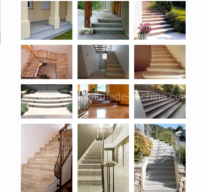 Polished Chinese Natural Ice Green Marble Stone Stairs Tread Steps